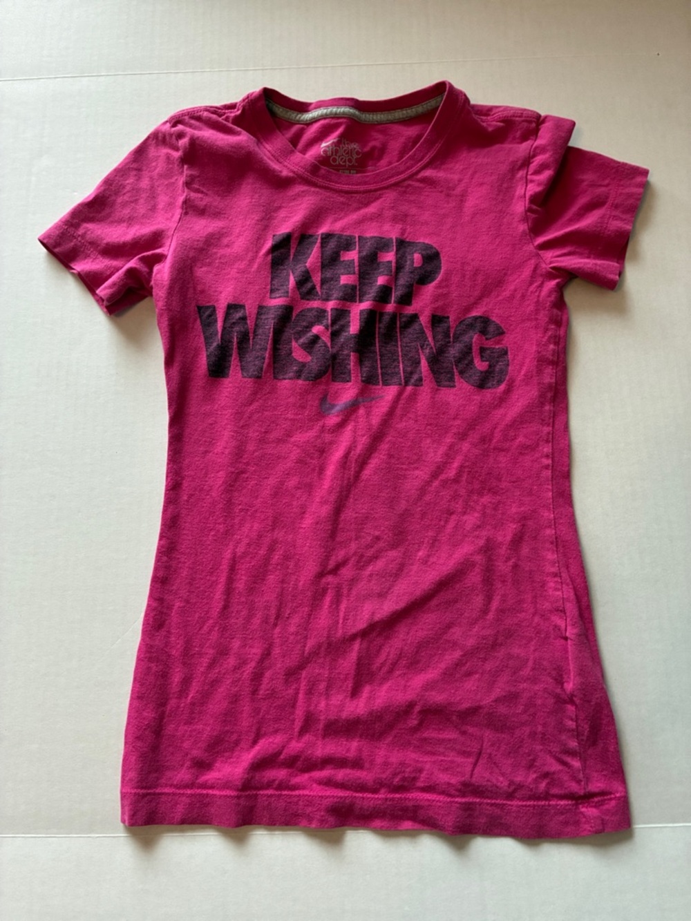 Nike Girls' Hot Pink 'Keep Wishing' Graphic Tee